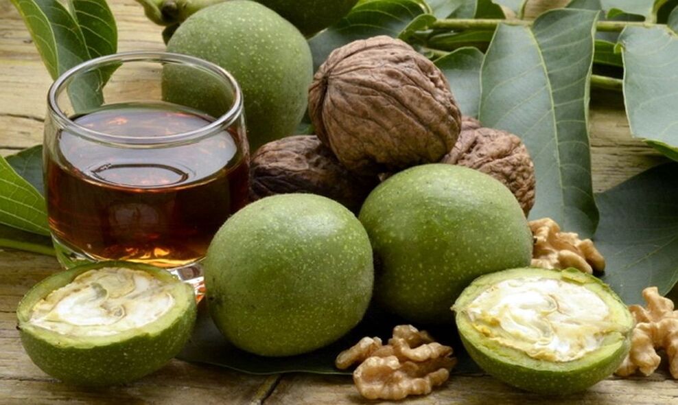 walnuts héjo ngalawan parasit